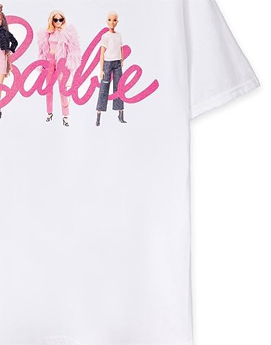 Barbie Women's Pink Logo T-Shirt | Iconic Brand | Fashionable Character Design | Comfortable Fit Movie Merchandise Gift - Medium