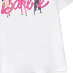 Barbie Women's Pink Logo T-Shirt | Iconic Brand | Fashionable Character Design | Comfortable Fit Movie Merchandise Gift - Medium
