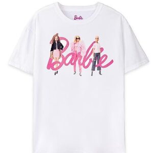 Barbie Women's Pink Logo T-Shirt | Iconic Brand | Fashionable Character Design | Comfortable Fit Movie Merchandise Gift - Medium