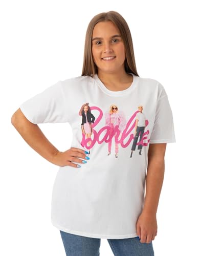 Barbie Women's Pink Logo T-Shirt | Iconic Brand | Fashionable Character Design | Comfortable Fit Movie Merchandise Gift - Medium