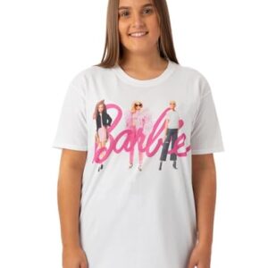 Barbie Women's Pink Logo T-Shirt | Iconic Brand | Fashionable Character Design | Comfortable Fit Movie Merchandise Gift - Small