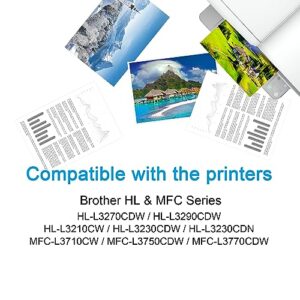 TN227 High Yield Toner Cartridges 4 Pack - Compatible Replacement for Brother TN227 TN223 TN-227 Work with HL-L3290CDW HL-L3210CW MFC-L3770CDW MFC-L3750CDW MFC-L3710CW Printer