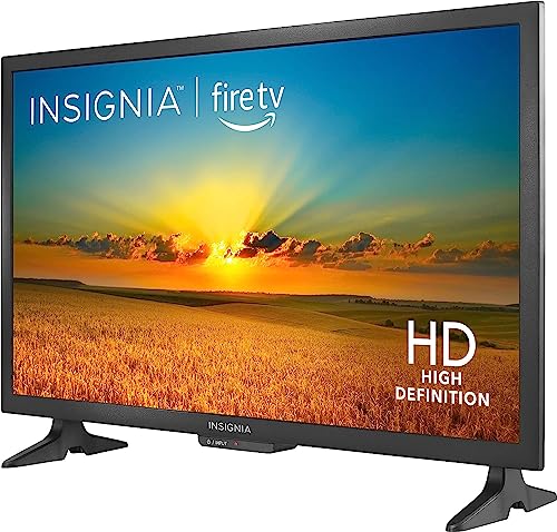 INSIGNIA 24-inch Class F20 Series Smart HD 720p Fire TV, Alexa, Apple AirPlay, with Compatible Kwalicable High Speed 6FT HDMI Cable and Microfiber Cleaning Cloth… (24 Inches)