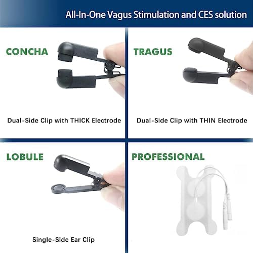 Vagus Nerve Stimulator Ear Clip Compatible with Vagus Nerve Device 2,5 mm Port accompanied by a Vagus Nerve Book