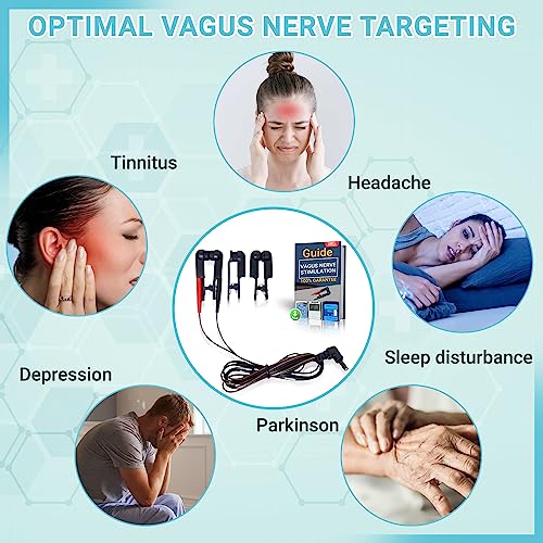 Vagus Nerve Stimulator Ear Clip Compatible with Vagus Nerve Device 2,5 mm Port accompanied by a Vagus Nerve Book