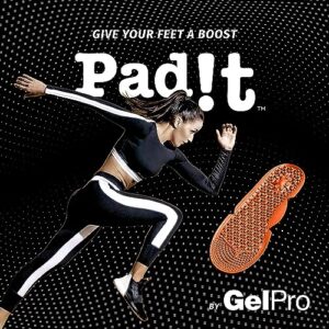 Pad!t Performance Insoles, EVA Foam Replacement for Sneakers, Boots, Flats, Cleats, and More, Shock Absorption and Balance Improvement, Washable - One Pair, Trim to Fit, X-Large