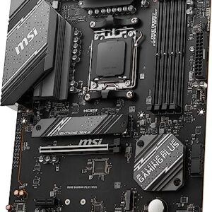 MSI B650 Gaming Plus WiFi Gaming Motherboard (AMD AM5, ATX, DDR5, PCIe 4.0, M.2, SATA 6Gb/s, USB 3.2 Gen 2, HDMI/DP, Wi-Fi 6E, Bluetooth 5.3, AMD Ryzen 7000 Series Desktop Processors)