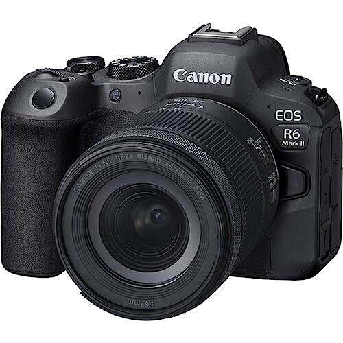Canon EOS R6 Mark II Mirrorless Camera with Canon RF 24-105mm f/4-7.1 is STM Lens + 64GB Memory Card + Accessories Including: Case, Card Reader & More (Renewed)