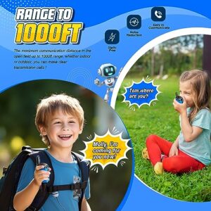 Kids Walkie Talkies Toys for Boys: comedyfun Mini Robots Walkies Talkies 2 Pack Christmas Birthday Gifts for 3 4 5 6 Year Old Boys Toys for 3 4 5 6-8 Year Old Boy Camping Hiking Outdoor Games