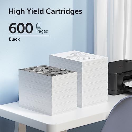 60XL Black Ink Cartridge High Yield Compatible for HP 60 XL Ink Work with HP PhotoSmart C4780 C4680 C4795 C4640 D110 D110a Deskjet F4480 F4440 F2430 Envy 110 120 111 Printer Remanufactured (2 Pack)