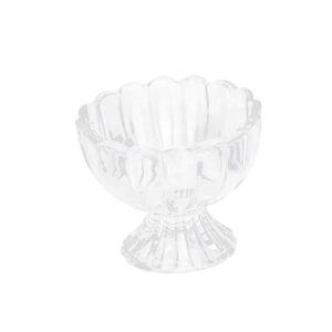 cabilock 1 pc disposable salad bowls glass trifle bowl disposable ice cream cups mini dessert cups snack dish bowls acrylic trifle pudding sundae cup glass cup small bowl base