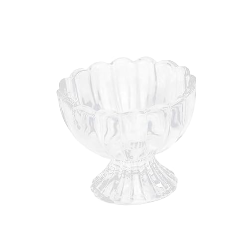 Cabilock 1 PC Disposable Salad Bowls Glass Trifle Bowl Disposable Ice Cream Cups Mini Dessert Cups Snack Dish Bowls Acrylic Trifle Pudding Sundae Cup Glass Cup Small Bowl Base