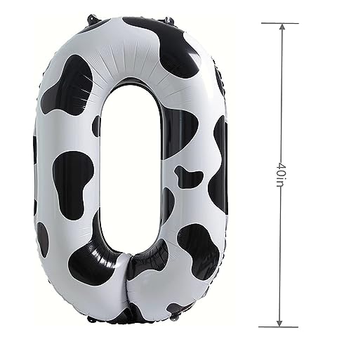 BueiMa 40 Inch 30th Giant Cow Print Number Balloons,Birthday/Party balloons (Cow Print Number 30)