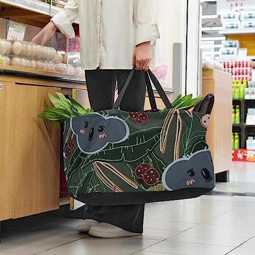 Cute Carla Print Large Capacity Laundry Organizer Tote Bag - Reusable and Foldable Oxford Cloth Shopping Bags
