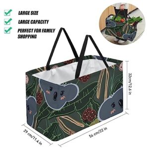 Cute Carla Print Large Capacity Laundry Organizer Tote Bag - Reusable and Foldable Oxford Cloth Shopping Bags