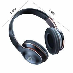 atinetok Bluetooth 5.0 Wireless Call Head-Mounted Foldable Headset - Subwoofer Live Over Ear Hi-Fi Soft Earmuffs Stereo Noise Cancellation Stereo Headphones for Office Workouts Outdoor