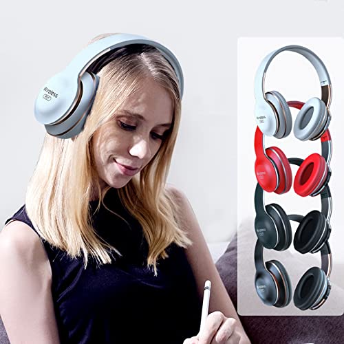 atinetok Bluetooth 5.0 Wireless Call Head-Mounted Foldable Headset - Subwoofer Live Over Ear Hi-Fi Soft Earmuffs Stereo Noise Cancellation Stereo Headphones for Office Workouts Outdoor