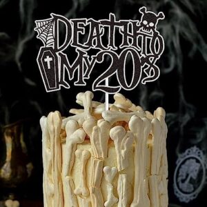 Death to My 20’s Happy Birthday Cake Topper Funny Funeral Rip Twenties Cheers to 30 Years Happy 30th Birthday Cake Decoration Death to My Youth 30th Birthday Party Supplies