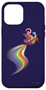 iphone 14 pro max disney and pixar inside out bing bong and joy rainbow case