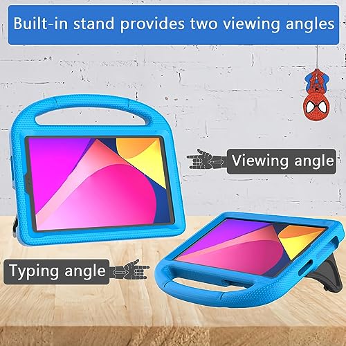 TCL Tab 8 LE Case for Kids(Model: 9137W, 2023 Released), Lainergie Lightweight Shockproof Kids Friendly Cover with Handle Kickstand for TCL Tab 8 LE Model: 9137W/ TCL Tab 8 WiFi Model: 9132X - Blue