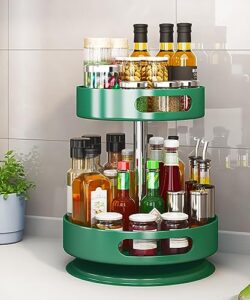 2 tier lazy susan organizer for kitchen,turntable for cabinet,turntable organizer for cabinet pantry table organization