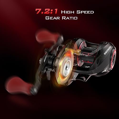 KastKing Sharky III Baitcasting Reel, Gear Ratio 7.2:1, Left Handed