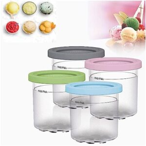 creami containers, for ninja ice cream maker pints,16 oz pint containers bpa-free,dishwasher safe compatible with nc299amz,nc300s series ice cream makers