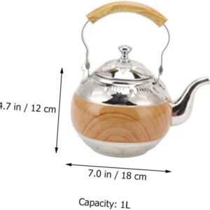 Yardwe stainless steel teapot pour over coffee kettle water boiling pot stovetop tea kettle water boiling kettle boiling water kettle stainless steel water kettle honk office with handle