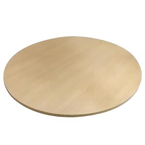 lazy susan turntable for dining table, 20" 24" 28" 32" 36" 39" wood serving tray with 360° smooth rotation swivel base, easy to share food rotating serving plate round