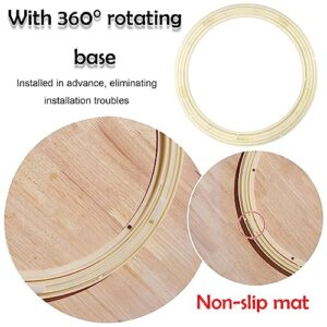 Wood Dining Table Turntable Ø 20 24 28 32 36 39 Inch Lazy Susan Turntable, 360° Smooth Rotation Round Rotating Board, No Need To Install, Easy To Share Food Lazy Susan