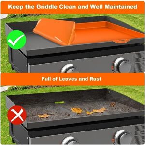 22” Blackstone Griddle Cover Silicone Griddle Mat for 22 Inch Blackstone Griddle, Heavy-Duty Food Grade Silicone Mat to Protect from Pollen, Debris and Rust, All-Season Protective Griddle Cover