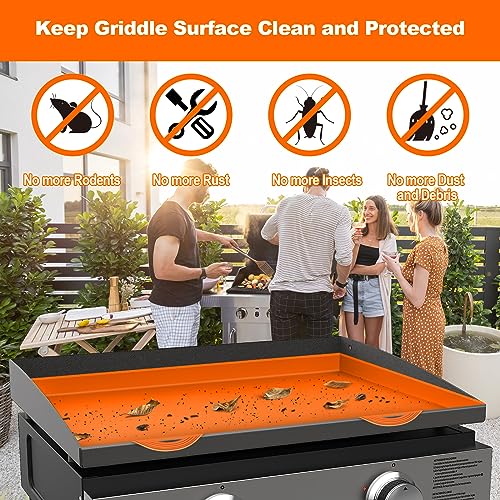 22” Blackstone Griddle Cover Silicone Griddle Mat for 22 Inch Blackstone Griddle, Heavy-Duty Food Grade Silicone Mat to Protect from Pollen, Debris and Rust, All-Season Protective Griddle Cover