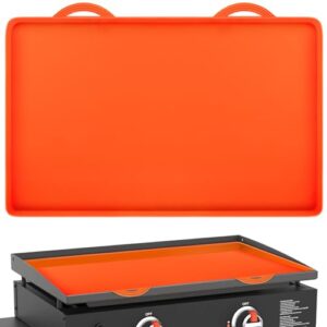 36” blackstone griddle cover silicone griddle mat for 36 inch blackstone griddle, heavy-duty food grade silicone mat to protect from pollen, debris and rust, all-season protective griddle cover