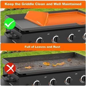 36” Blackstone Griddle Cover Silicone Griddle Mat for 36 Inch Blackstone Griddle, Heavy-Duty Food Grade Silicone Mat to Protect from Pollen, Debris and Rust, All-Season Protective Griddle Cover
