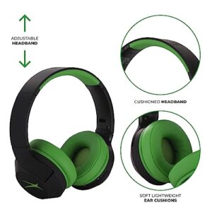 Altec Lansing Kid Safe Noise Cancelling Wireless Headphones 15H Battery, 85dB Volume Limit, Foldable Design Powerful Sound, Active Noise Cancellation Perfect for Kids Ages 7+ (Blackout Green)