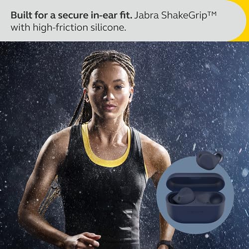 Jabra Elite 8 Active True Wireless Earbuds – Bluetooth Sports Earbuds with Secure in-Ear Fit for All-Day Comfort - Military Grade Durability, Active Noise Cancellation, Dolby Surround Sound – Navy