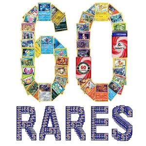 60x rares power box | 60 rare cards | for pokemon collectors | powerful & fun cards | 100% authentic cards | oops! all rares! | bundled w/gravity boosters deck box