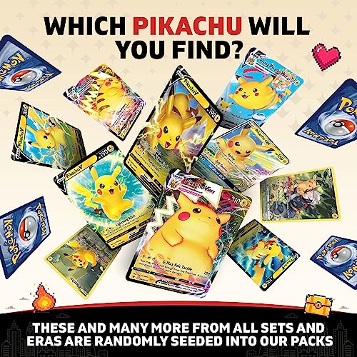 GRAVITY BOOSTERS Ultra Rare Pikachu Bundle | 60x Cards + 1x Ultra Rare Pikachu Card Guaranteed |Also Includes 10x Holographic Cards w Deck Storage Box