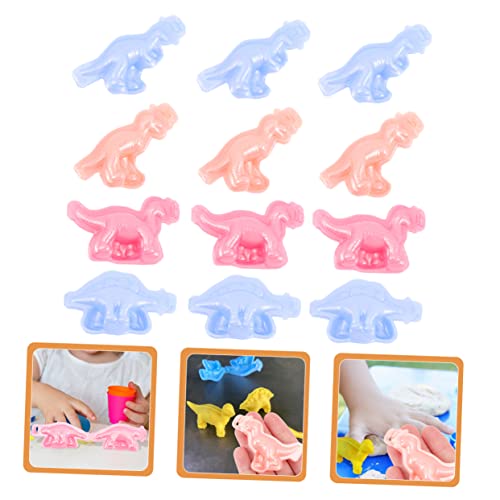 TOYANDONA 12pcs Dinosaur Clip Mold Cookie Dough Arts and Crafts for Kids Tools for Kids Dough Molds for Kids Pie Crust Dough Toys Dinosaur Dough Set for Kids Modeling Clay Mold Dinosaur Mold