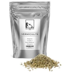 olympus myco organic vermiculite for mushrooms and plants (8qt) | medium fine grade | substrate conditioner for mushroom growing