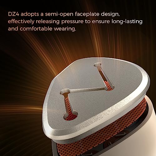 Letshuoer DZ4 in Ear Monitor Headphones, 3DD+1PR Driver HiFi IEM Earphones, Wired Earbuds with Alloy Faceplace Detachable Silver-Plated Cable for AudiophileSingers Musician DJ Stage