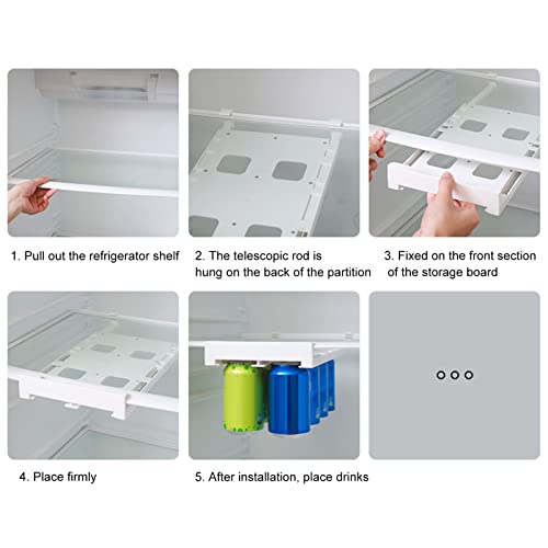 Refrigerator Hanging Can Organizer, Fridge Drinks Beverage Storage Hanging Holder Large Capacity,Strong Material, Refrigerator Storage for seasoning packets