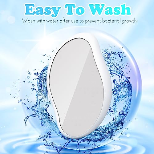 Crystal Hair Eraser, Reusable Hair Removal Device, Hair Removal Tool, Magic Hair Eraser for Back Arms Legs Fast & Easy Crystal Hair Eraser for Women and Men, Hair Eraser for Back Arms Legs - White