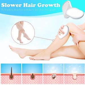 Crystal Hair Eraser, Reusable Hair Removal Device, Hair Removal Tool, Magic Hair Eraser for Back Arms Legs Fast & Easy Crystal Hair Eraser for Women and Men, Hair Eraser for Back Arms Legs - White