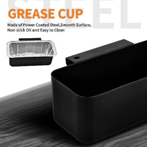 𝗚𝗿𝗶𝗱𝗱𝗹𝗲 𝗚𝗿𝗲𝗮𝘀𝗲 𝗖𝗮𝘁𝗰𝗵𝗲𝗿 for 𝗕𝗹𝗮𝗰𝗸𝘀𝘁𝗼𝗻𝗲 with 𝟭𝟬𝗣𝗰 Blackstone Grease Cup Liners，Griddle Grease Tray Cup for Blackstone Griddle Accessories，Drip Pans for Blackstone.