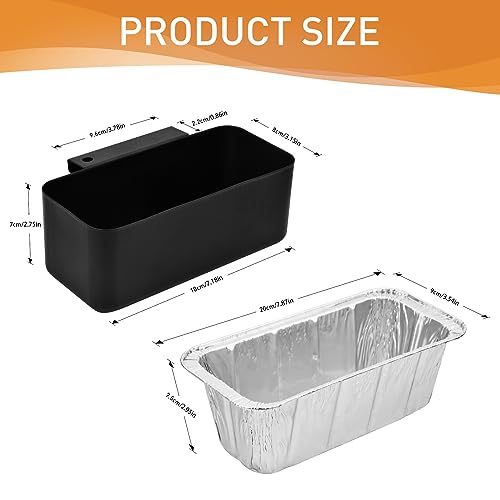 𝗚𝗿𝗶𝗱𝗱𝗹𝗲 𝗚𝗿𝗲𝗮𝘀𝗲 𝗖𝗮𝘁𝗰𝗵𝗲𝗿 for 𝗕𝗹𝗮𝗰𝗸𝘀𝘁𝗼𝗻𝗲 with 𝟭𝟬𝗣𝗰 Blackstone Grease Cup Liners，Griddle Grease Tray Cup for Blackstone Griddle Accessories，Drip Pans for Blackstone.