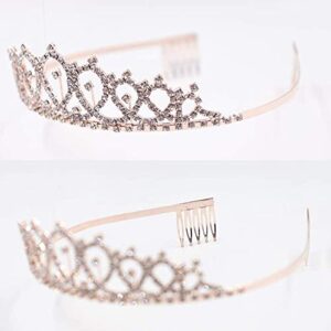 Maybenice Bride Hair Accessories Birthday Crown and Tiara with Comb Headband Glitter Hair Accessories for Wedding Party