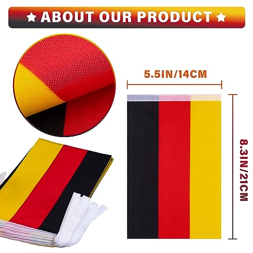 Germany String Flag Pennant Banner, Small Mini German Flags Bunting Banner, German Unity Day National Country Decoration for School, Party, Sports Events, Patriotic Festival, 33 Feet 30 Flags