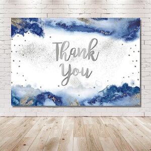 MEHOFOND 7x5ft Thank You for All You Do Backdrop Graduation Royal Blue Cloud Watercolor Father Staff Teachers Professors Doctors Banner Photography Background Retirement Party Supplies Decorations