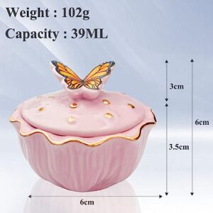 Porcelain Dappen Dish with Lid for Acrylic Liquid Powder Ceramic Cup Nail Liquid Bowl (YSHJB013)